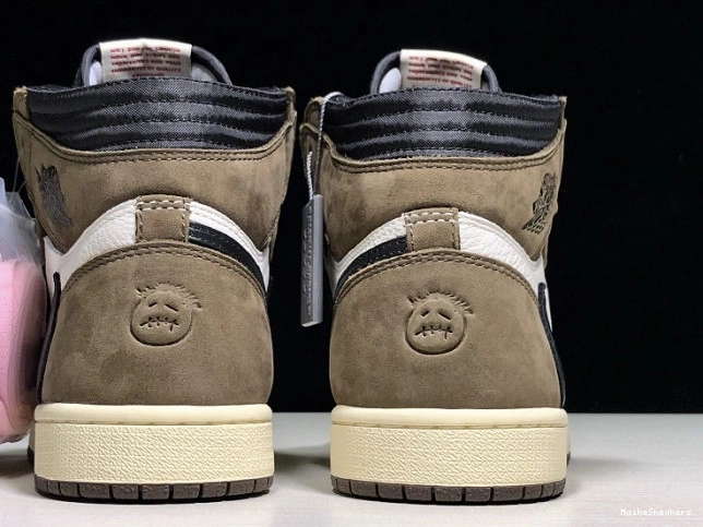 MaikeSneakers 100 'Mocha' Scott High Travis CD4487 Air x - 1 Retro Jordan OG 0626